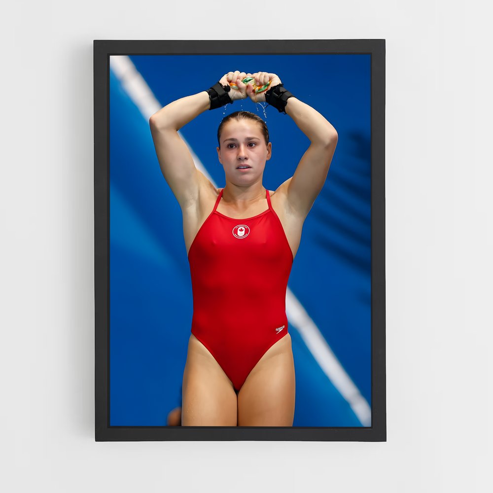 Poster Diving Diva – affiche Plongeon depuis une plateforme (vue 2)